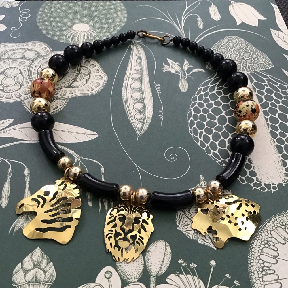 Signed Vintage Animal Statement Necklace
